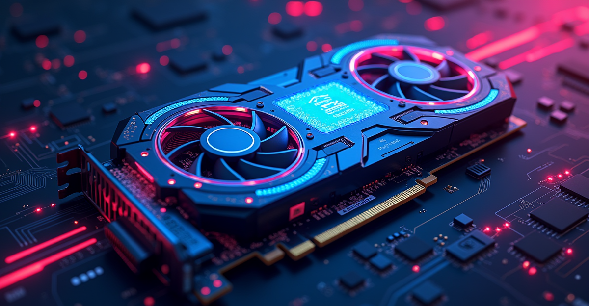Ilustrasi kartu grafis gaming bertenaga AI