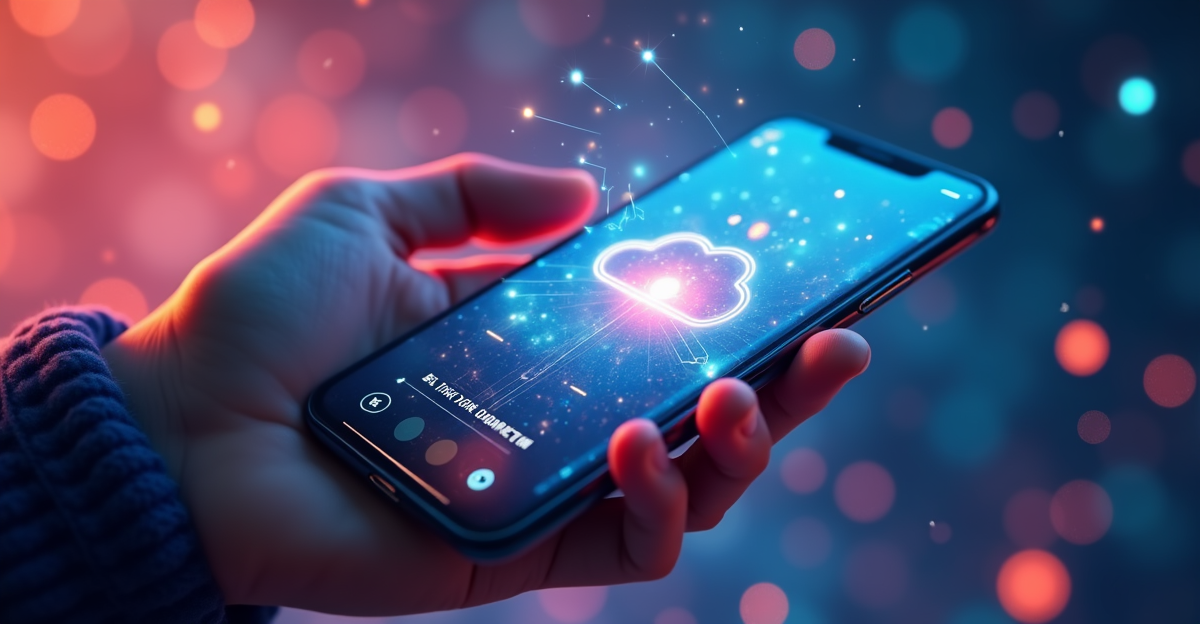 Ilustrasi cloud gaming mobile di smartphone