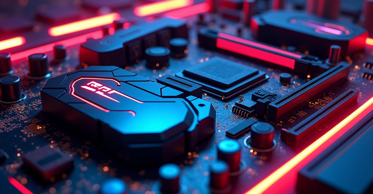 Motherboard gaming modern dengan slot PCIe 5.0 dan DDR5