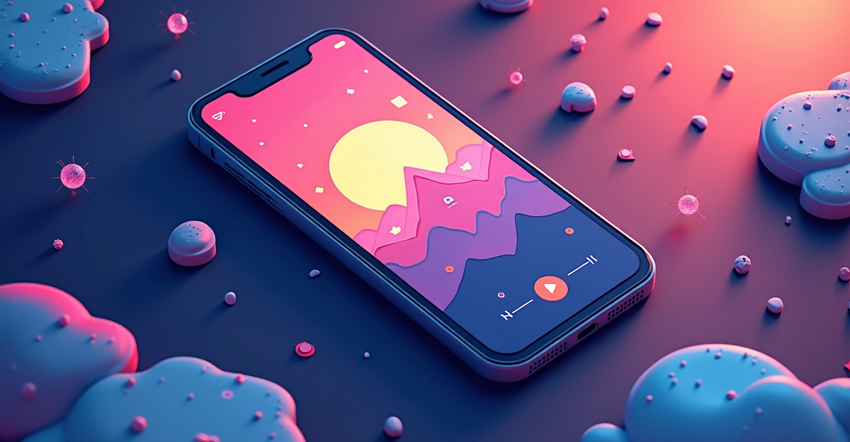 Smartphone displaying innovative indie mobile game