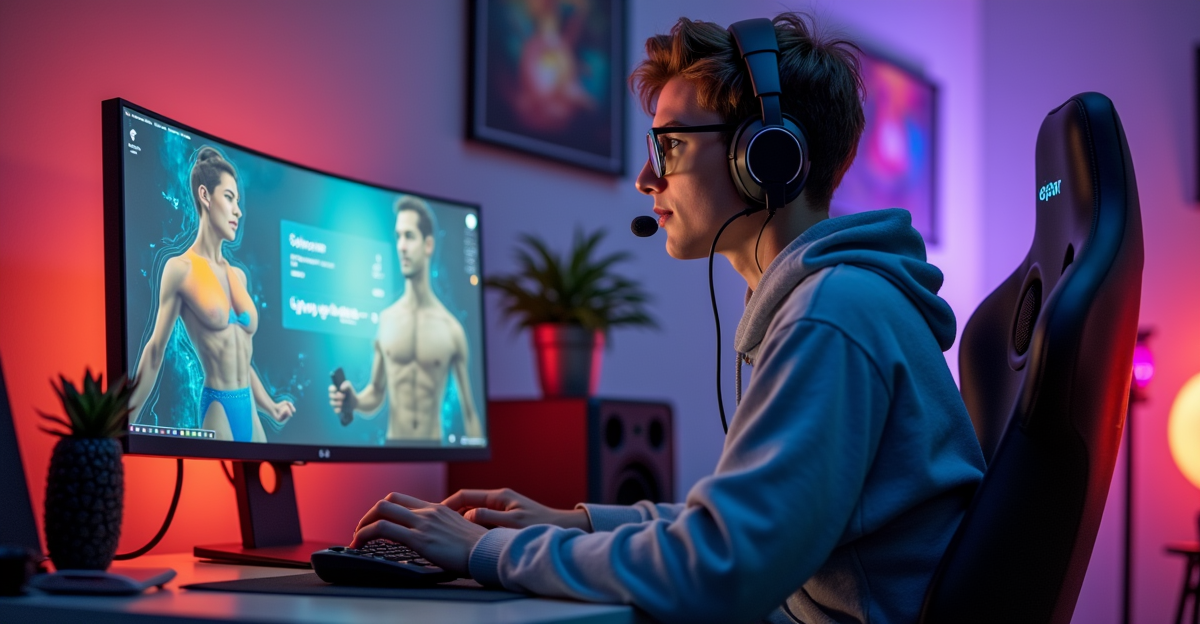 gamer sehat dengan postur ergonomis