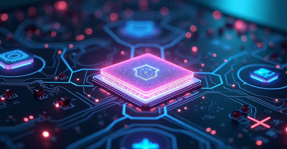 Futuristic gaming setup powered by AI hardware